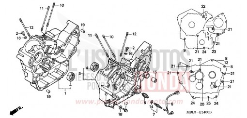 CARTER MOTEUR NT650V5 de 2005